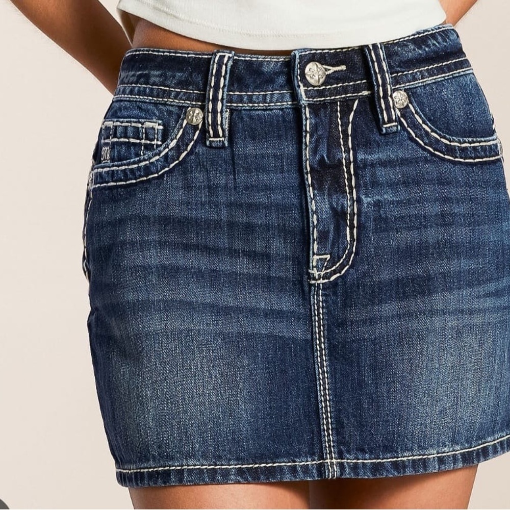Zara Blue Denim Mini Skirt